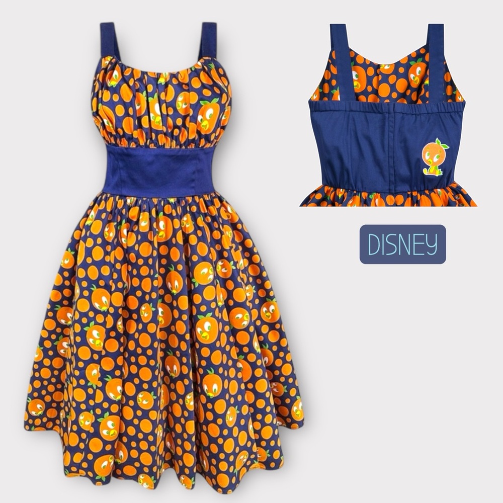 Rare Disney Orange Bird Dress Retro FIt & Flare, Size XS, Disney Shop Dress